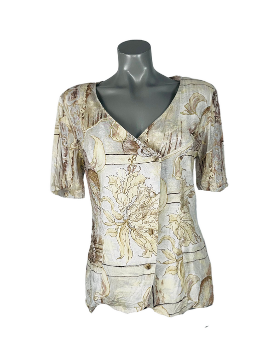 BROWN/BEIGE BLOUSE MEDIUM
