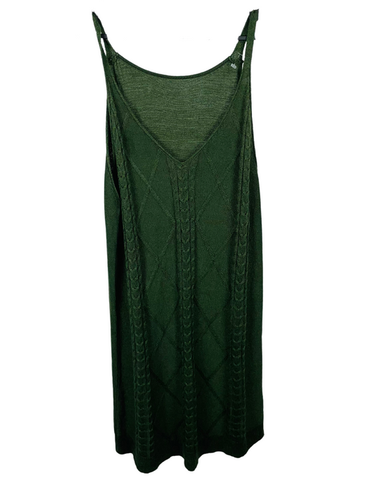 GREEN KNITTED DRESS LARGE