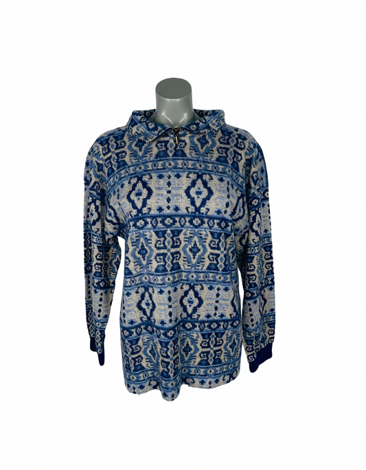 BLUE PATTERN FLEECE