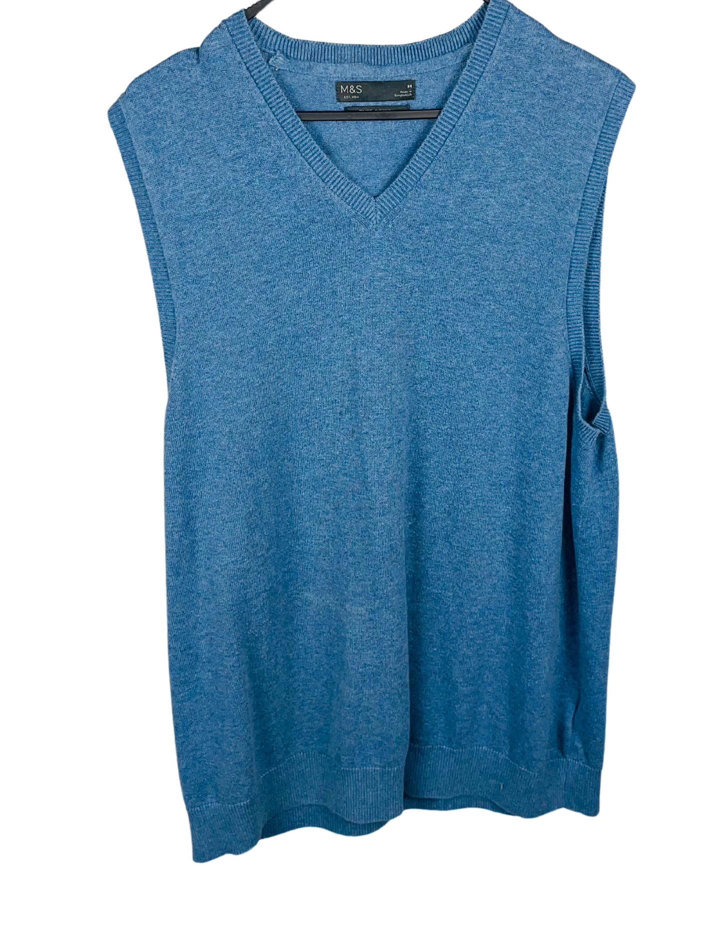 LIGHT BLUE SWEATER VEST MEDIUM