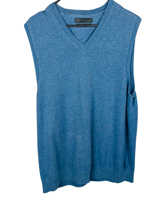 LIGHT BLUE SWEATER VEST MEDIUM