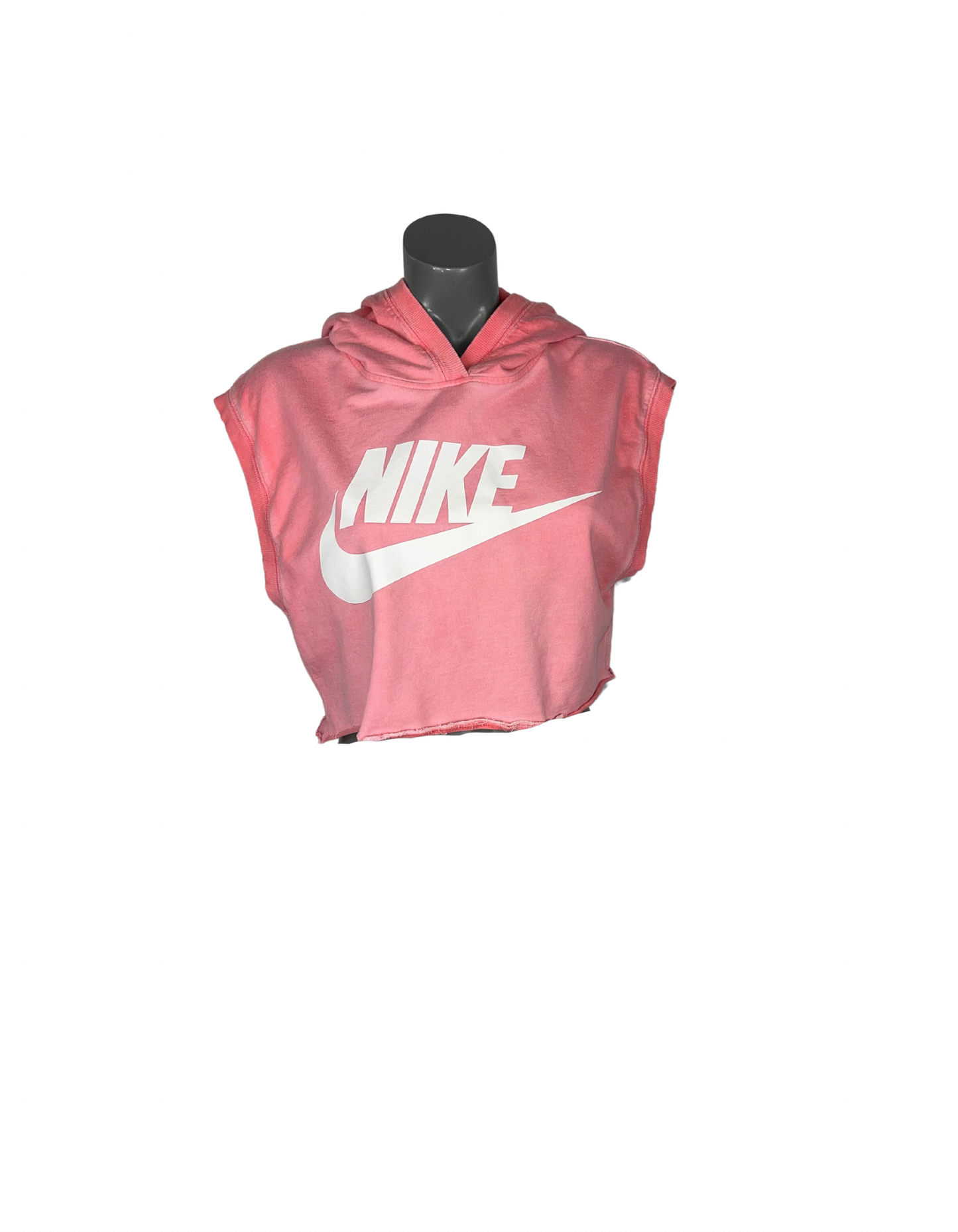 NIKE PINK SLEEVLESS HOODIE SIZE M