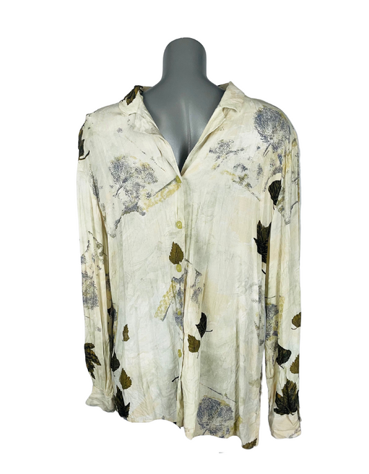 LEAF PATTERN BLOUSE SIZE 16