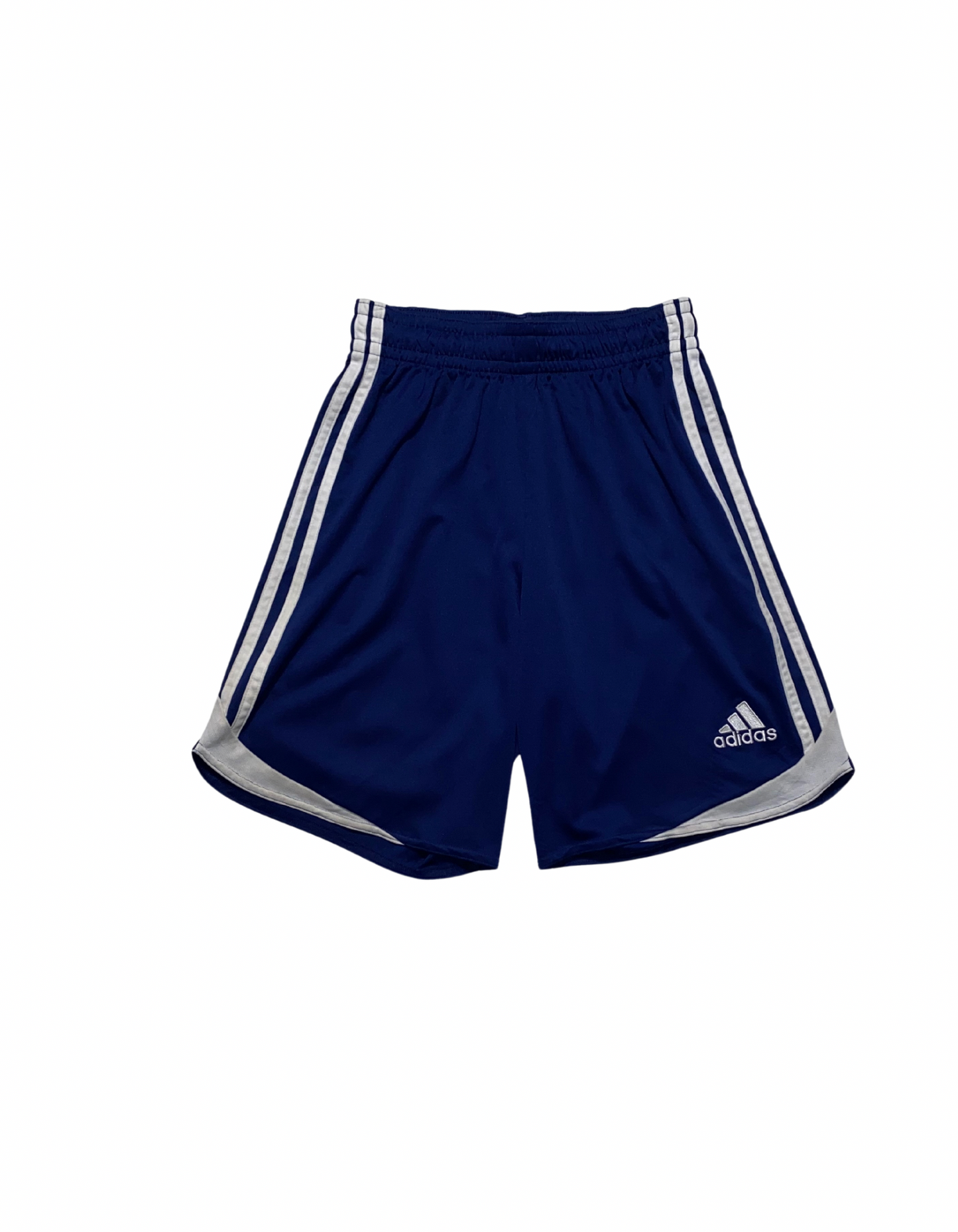 ADIDAS BLUE AND WHITE SHORTS SMALL