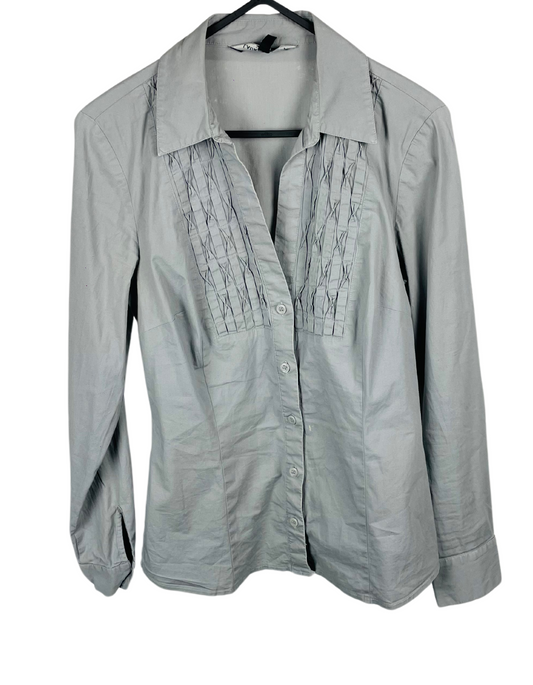 LAURA ASHLEY SHIRT GREY SIZE 8