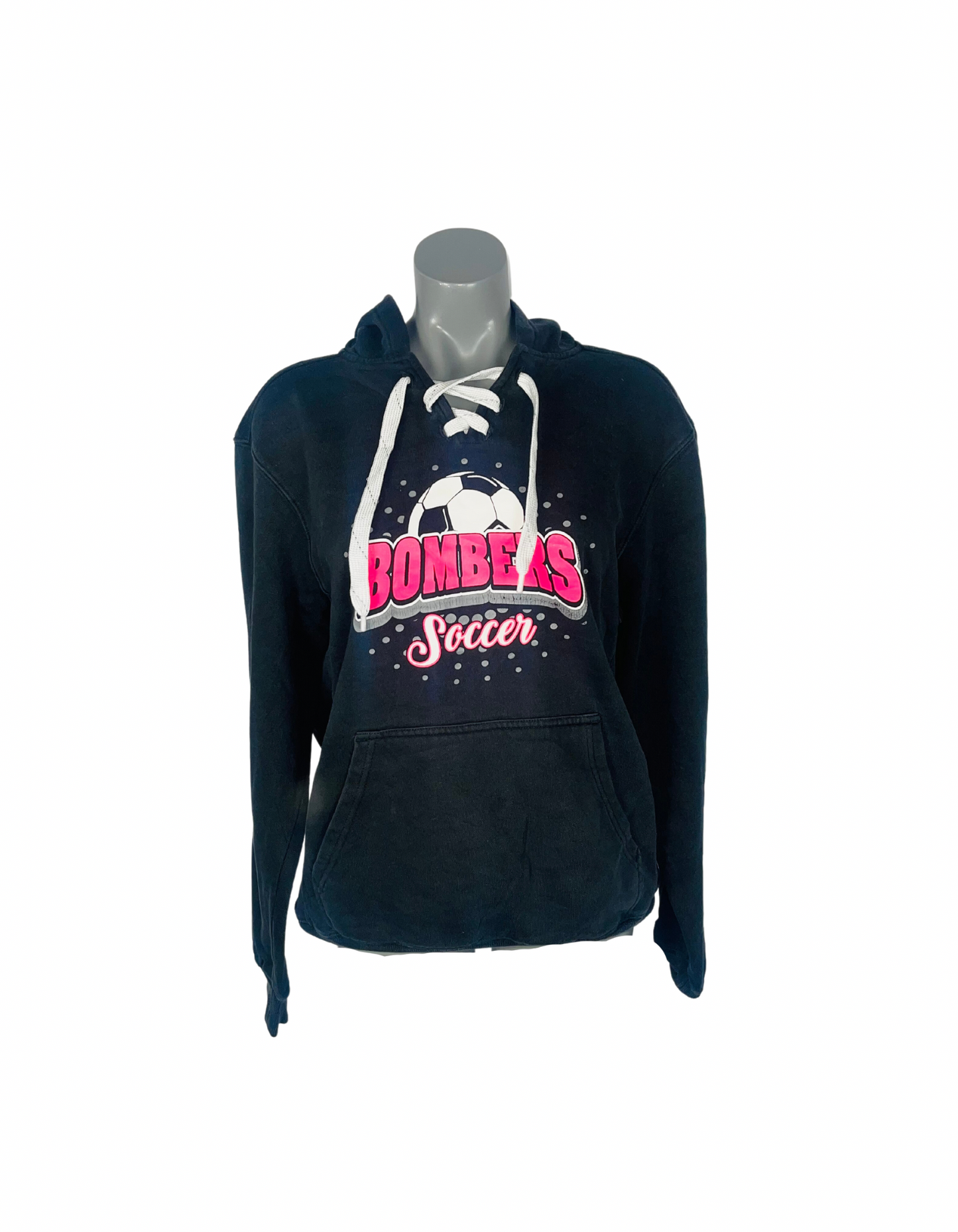 BLACK LOGO HOODIE SIZE M