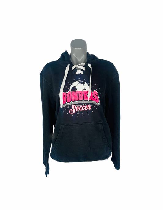 BLACK LOGO HOODIE SIZE M