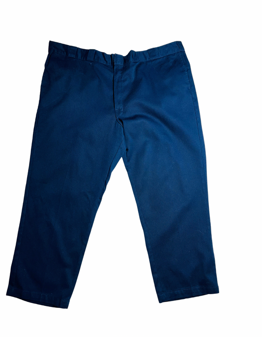 DICKIES NAVY TROUSERS (W50)(L30)