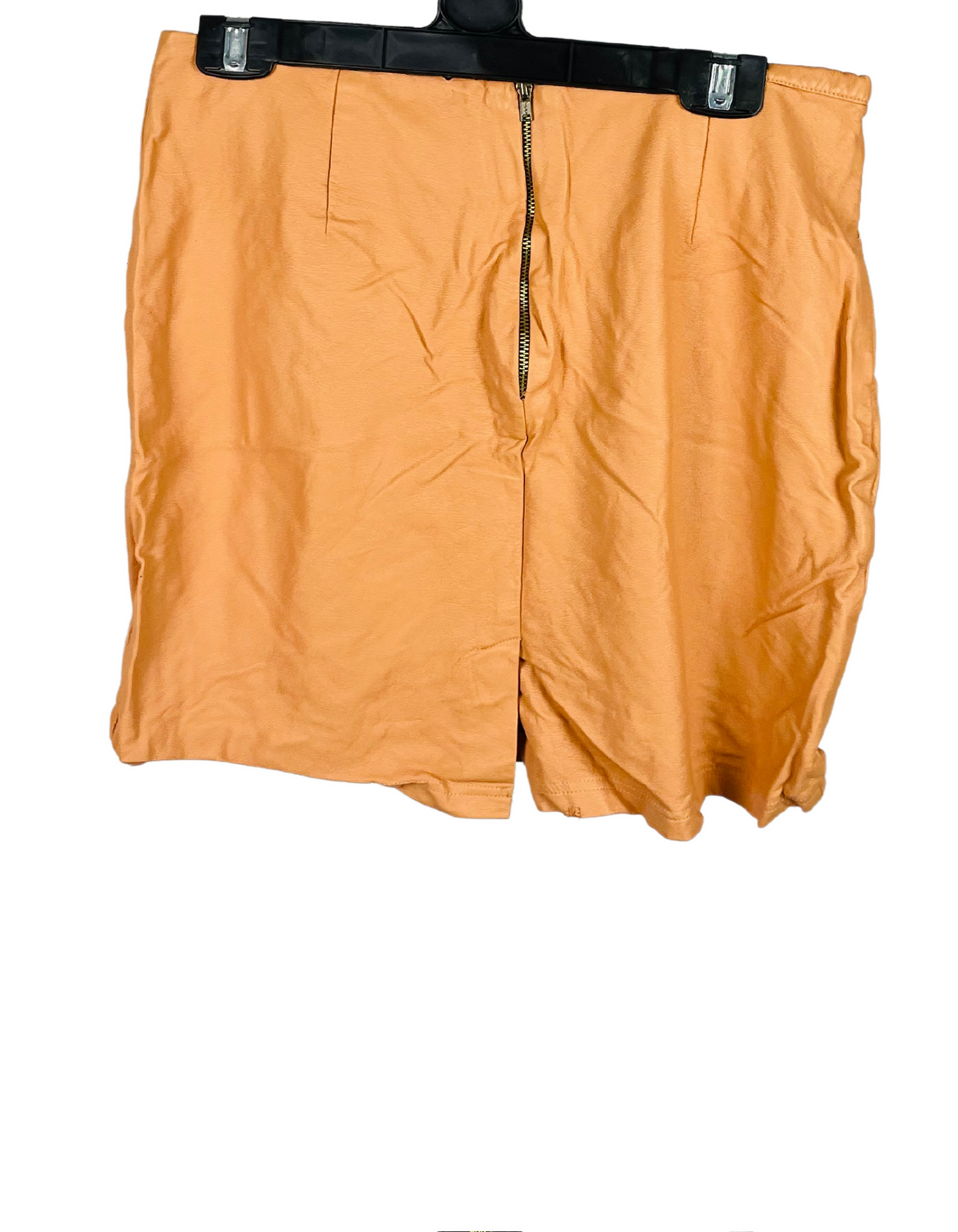 LEATHER STYLE PEACH SKIRT SIZE 14