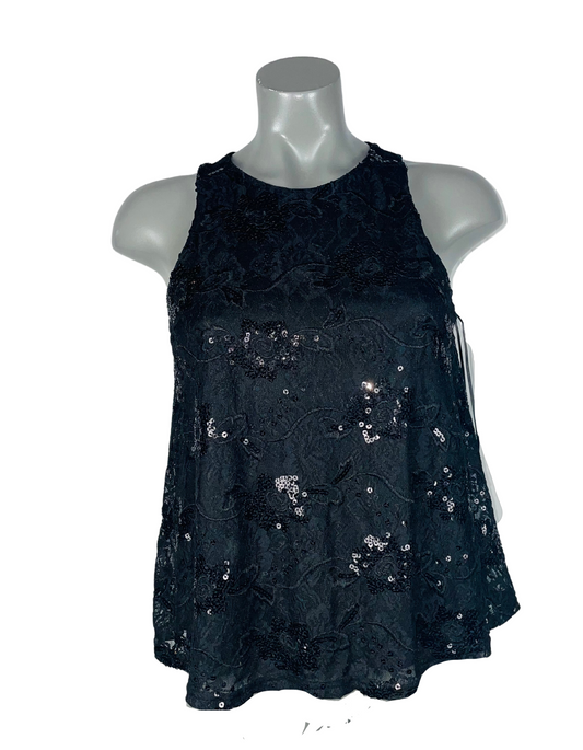 BLACK NEW LOOK VEST TOP SIZE 8