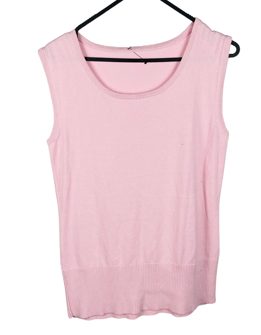 PINK SLEEVELESS SWEATER SIZE10