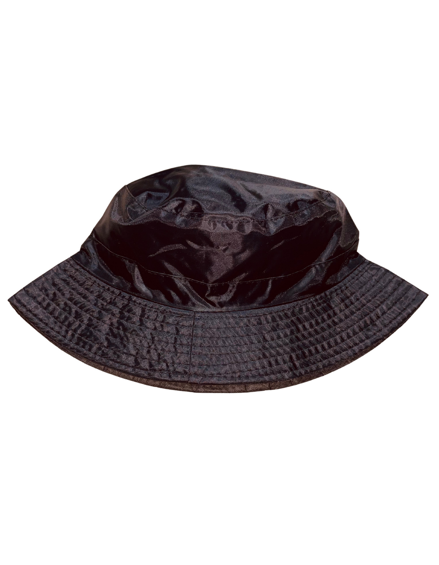 BLACK BUCKET HAT FRONT ZIP POCKET