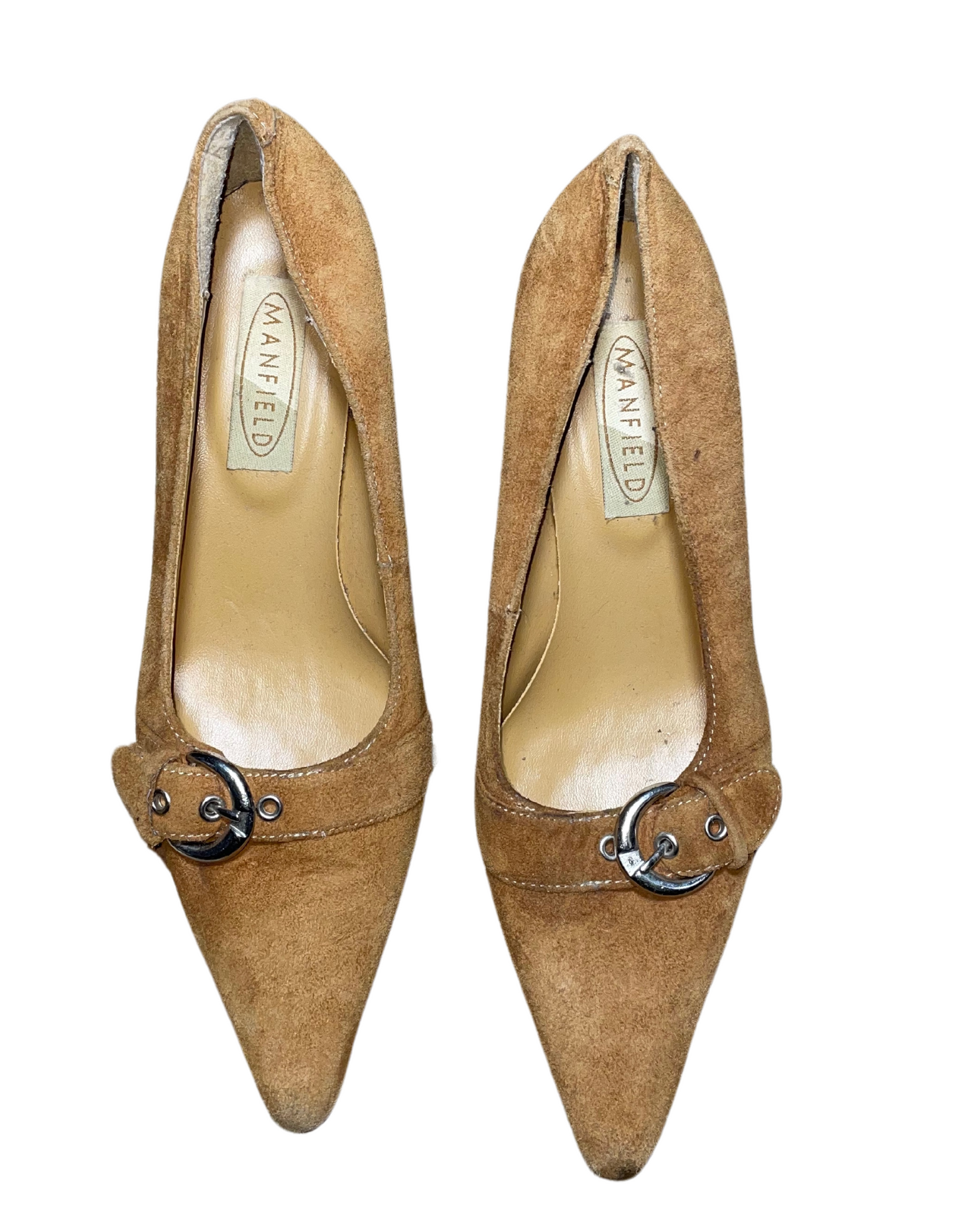 BROWN MANFIELD HEELS SIZE 5