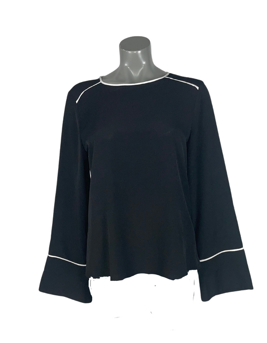 BLACK AND WHITE BLOUSE SIZE 10