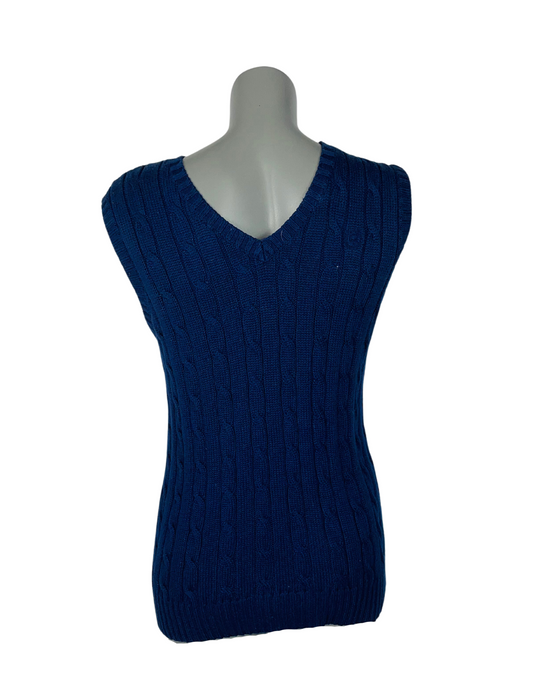 BLUE CHAPS SLEEVLESS SWEATER LARGE