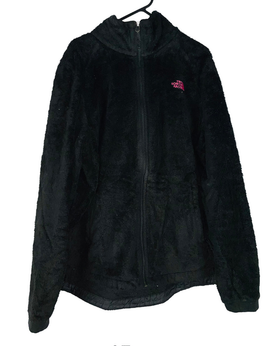 NORTH FACE FLEECE BLACK AND PINK XL