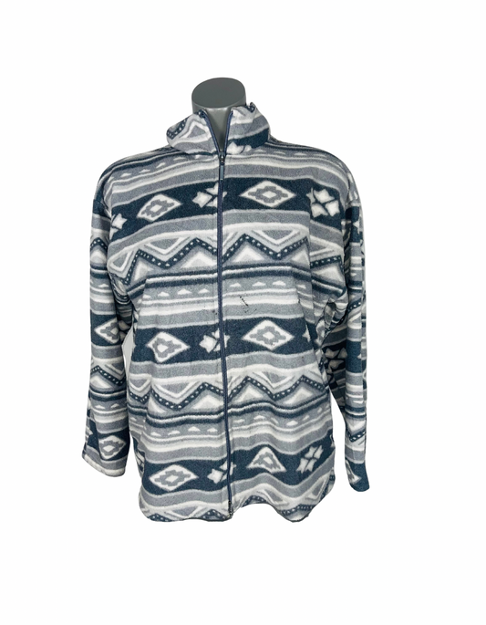 GREY PATTERN FLEECE SIZE M