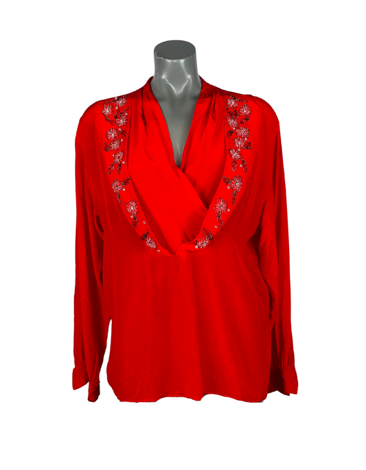 RED EBE CREAZION BLOUSE XL