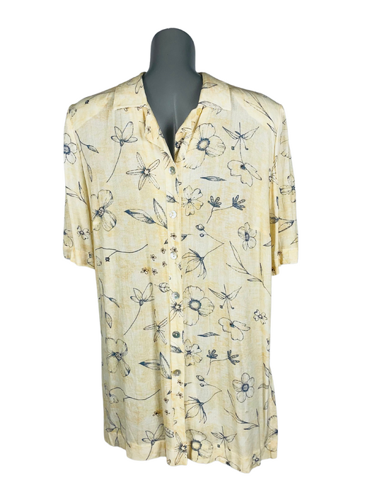 YELLOW AND BLUE ILANY BLOUSE XL