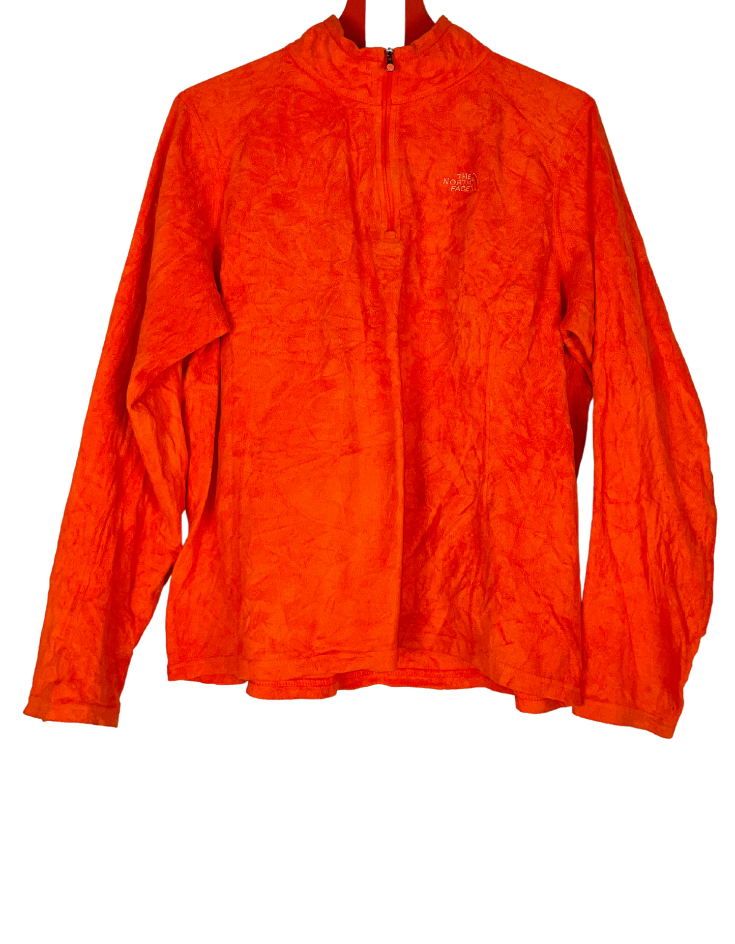 ORANGE NORTH FACE FLEECE XL