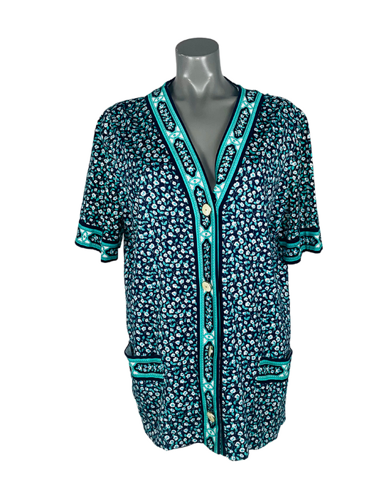 PIERRE CARDIN FLOWER PATTERN BLOUSE XL