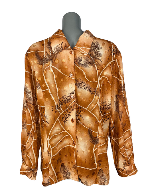 BROWN J.E.D BLOUSE XXL