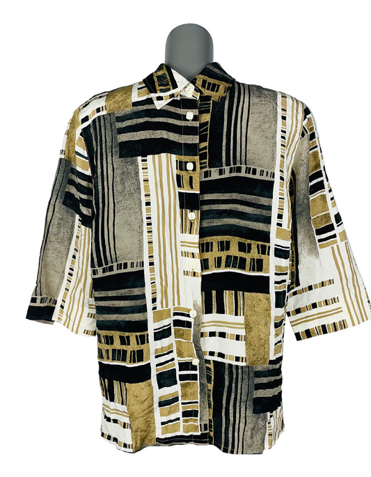 MULTICOLOURED BLOUSE SIZE 16