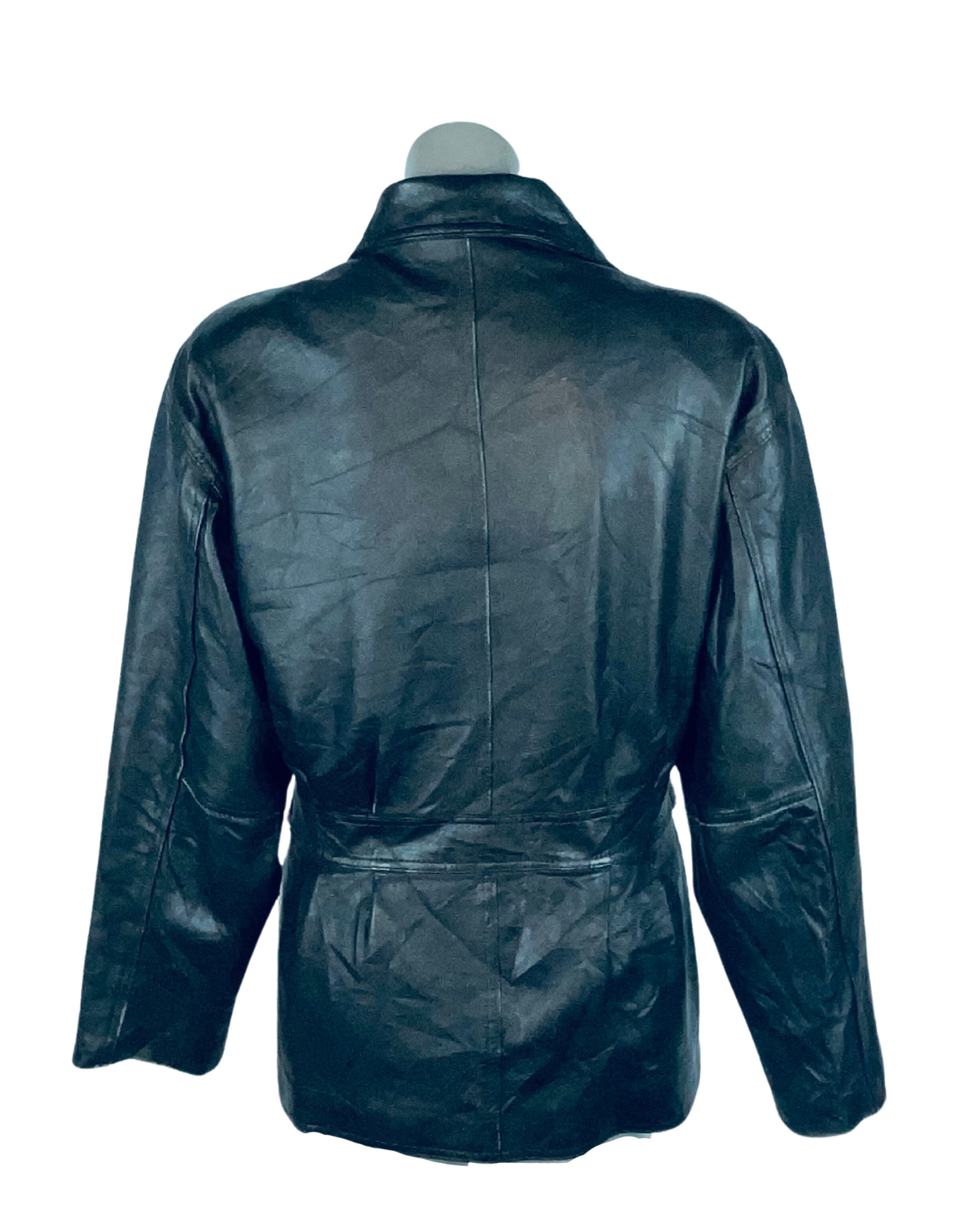 GENUINE LEATHER JACKET BLACK SIENA STUDIO SMALL