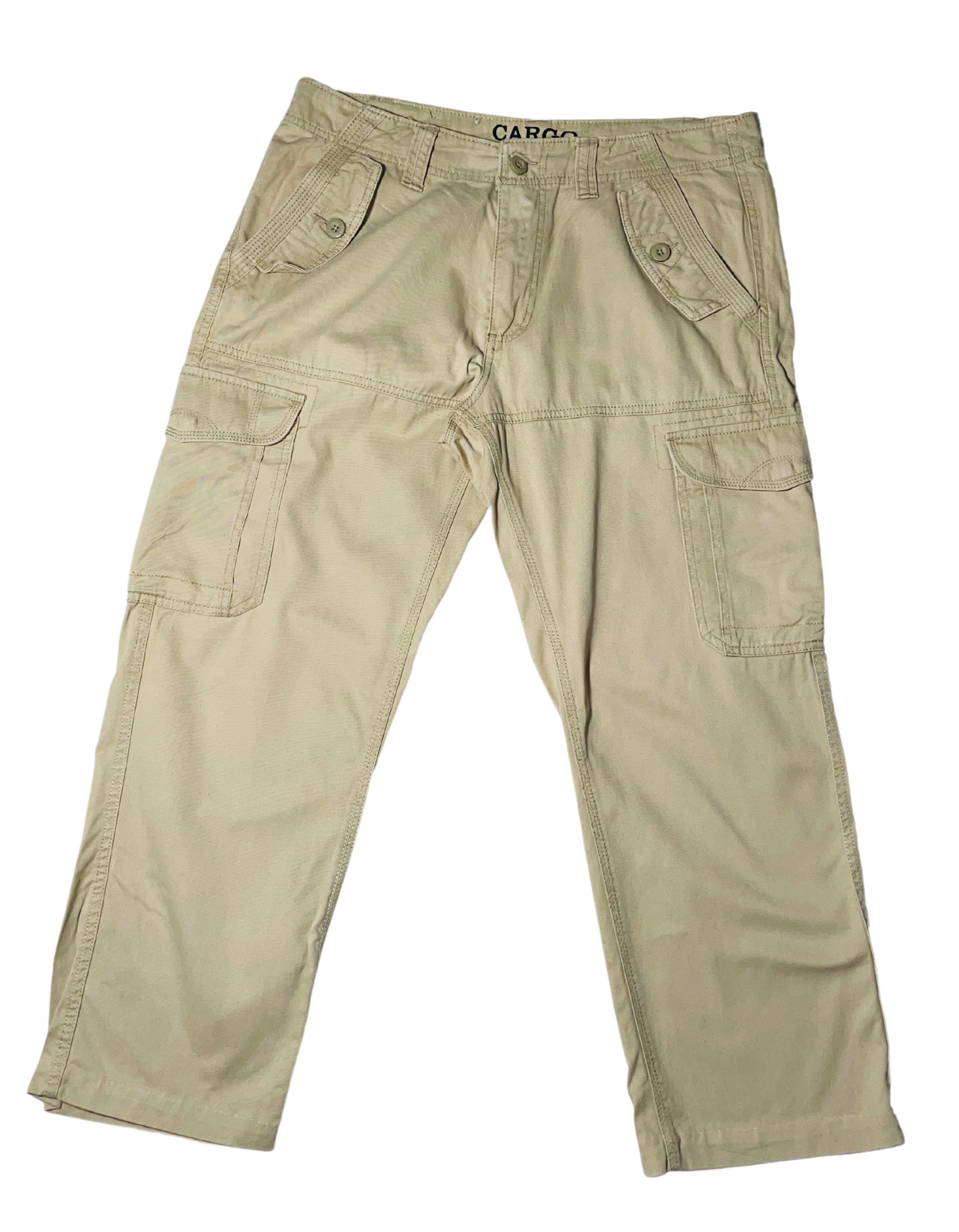 BEIGE CARGOS (W34” L30”)