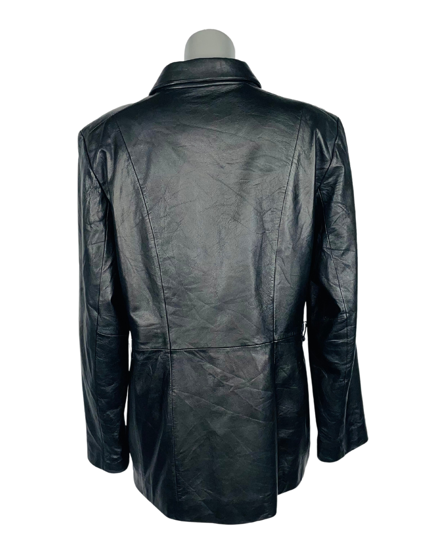 GENUINE LEATHER JACKET WORTHINGTON BLACK LARGE