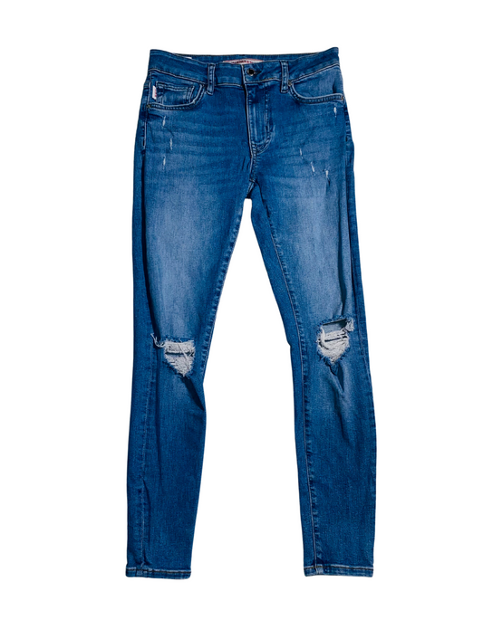 SUPERDRY RIPPED DENIM JEANS BLUE