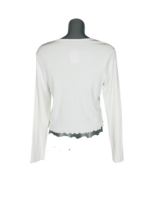 WHITE LONG SLEEVE T-SHIRT MEDIUM