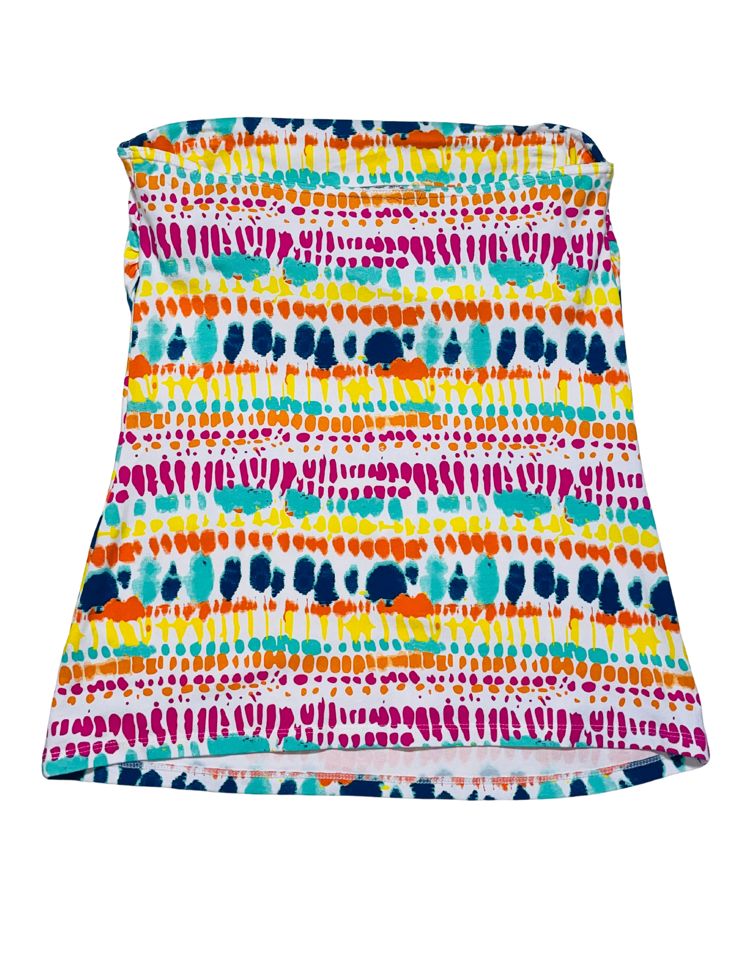 MULTICOLOURED BANDEAU TOP SIZE 12