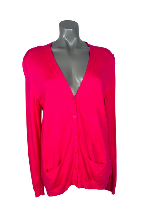 TOMMY HILFIGER PINK CARDIGAN LARGE