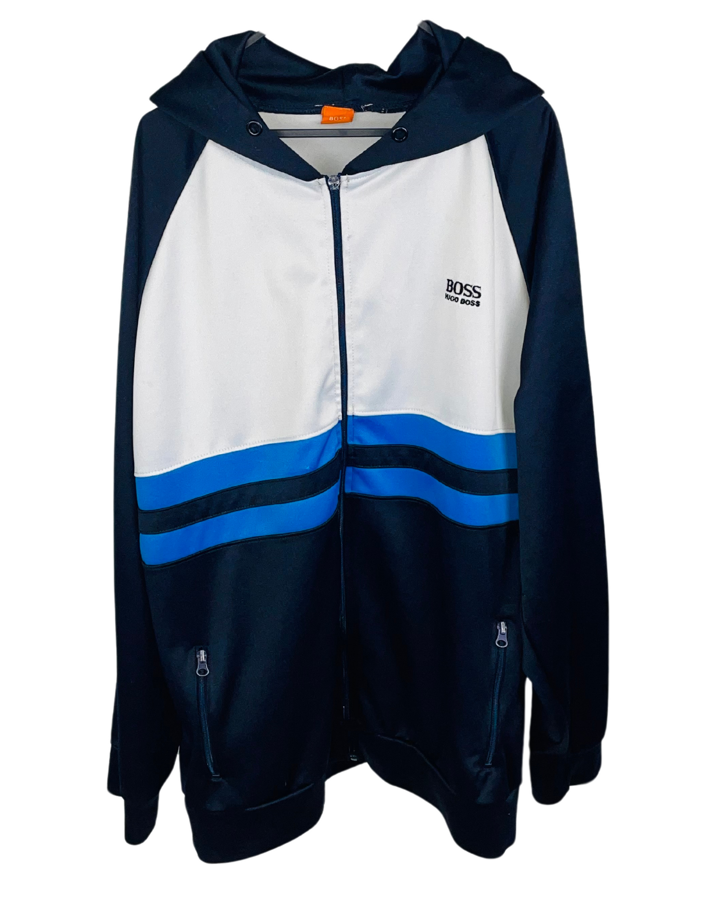 HUGO BOSS FULL ZIP HOODED JACKET LARGE