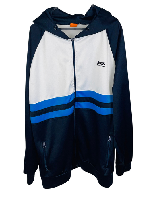 HUGO BOSS FULL ZIP HOODED JACKET LARGE