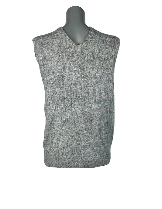 GREY SLEEVELESS SWEATER LARGE