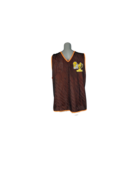 ONE OF A KIND BIBER BEATS VEST BLACK AND ORANGE LARGE