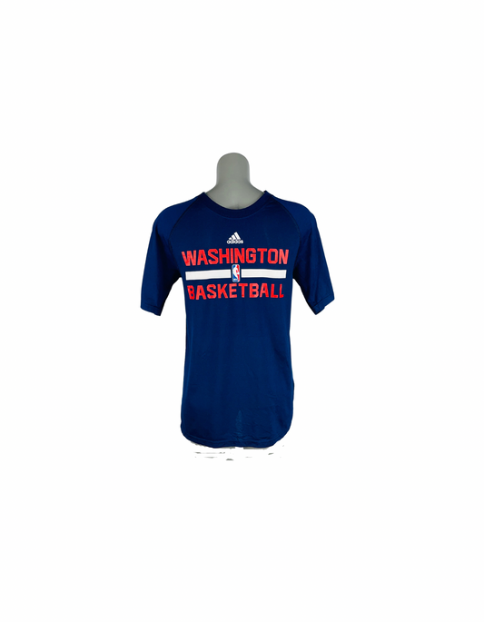 BLUE WASHINGTON BASKETBALL ADIDAS T-SHIRT SMALL