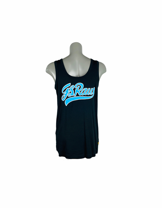 BLACK AND BLUE RAW VEST MEDIUM