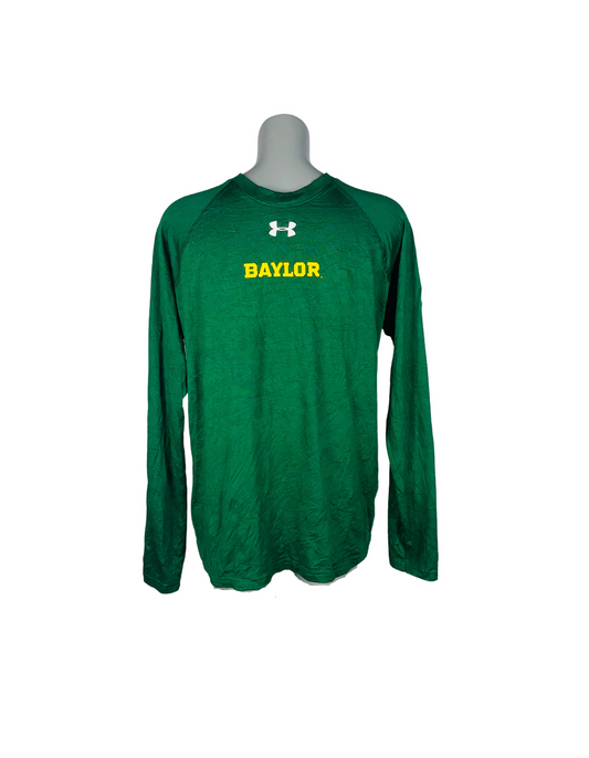 UNDER ARMOUR GREEN LONG SLEEVE T-SHIRT MEDIUM