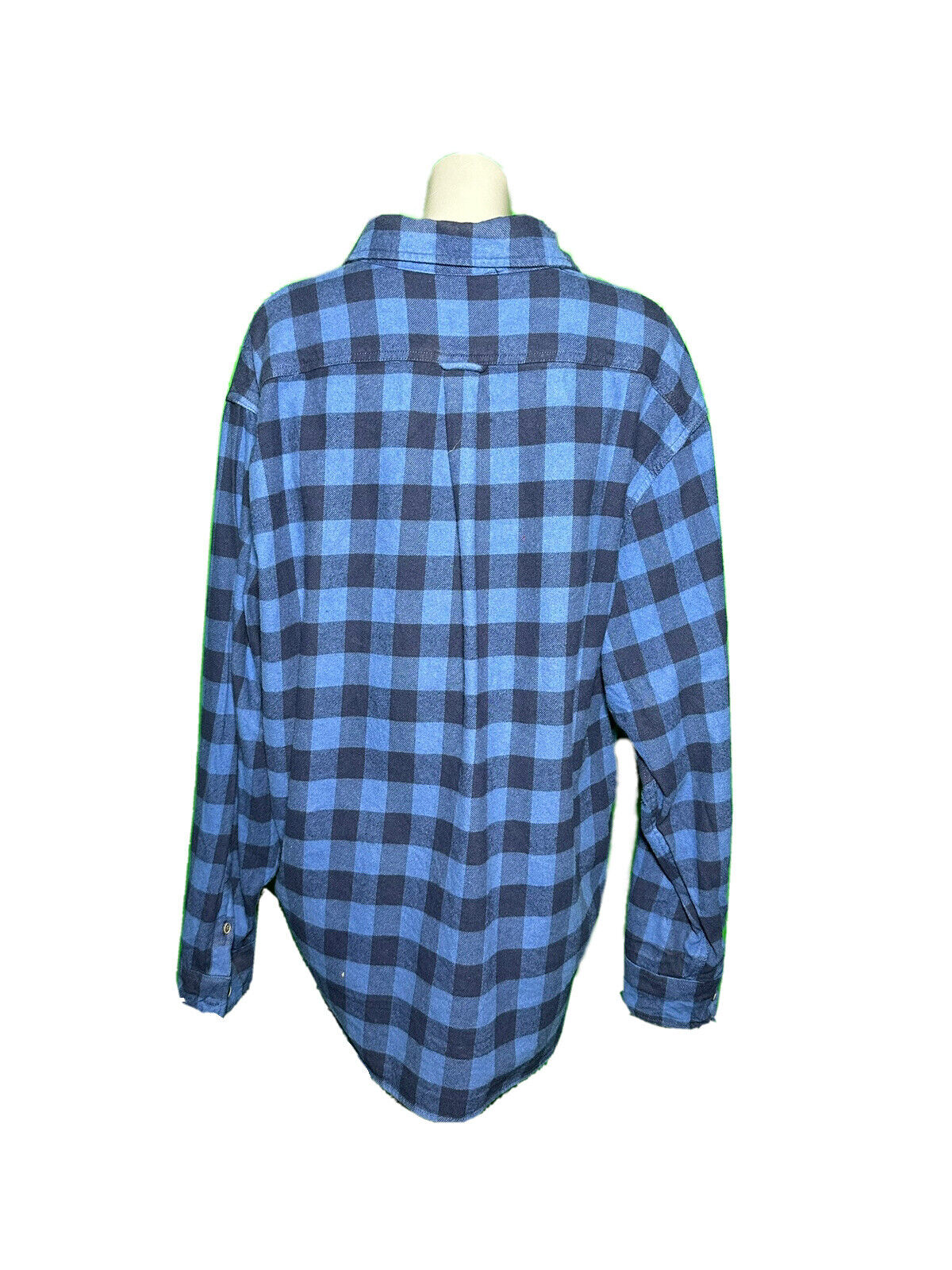 JACHS MENS LONG SLEEVE CHECK FLANNEL SHIRT BLUE SIZE UK XXL