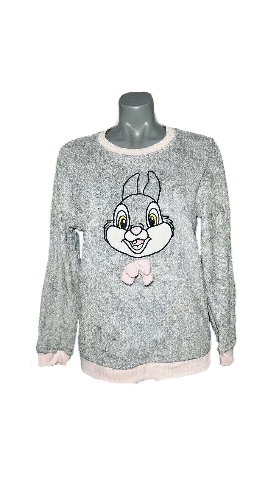 DISNEY GREY FLUFFY RABBIT JUMPER SIZE M