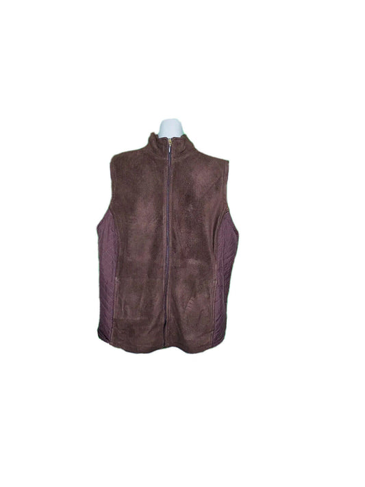 X.C.O COLUMBIA BROWN WOMANS FLEECE GILET XL