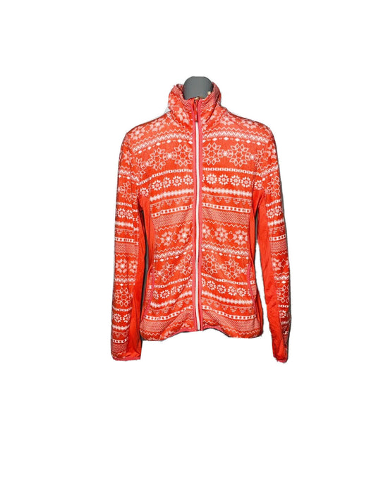 CRAZY FLEECE ACTIVE RED AND WHITE PATTERN SIZE LARGE