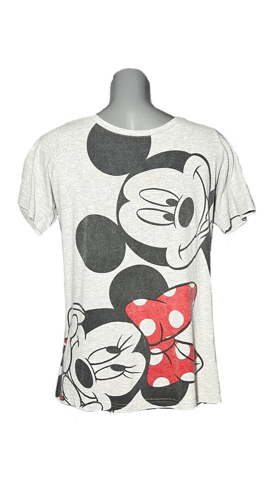DISNEY GREY MICKEY AND MINNIE TOP SIZE S