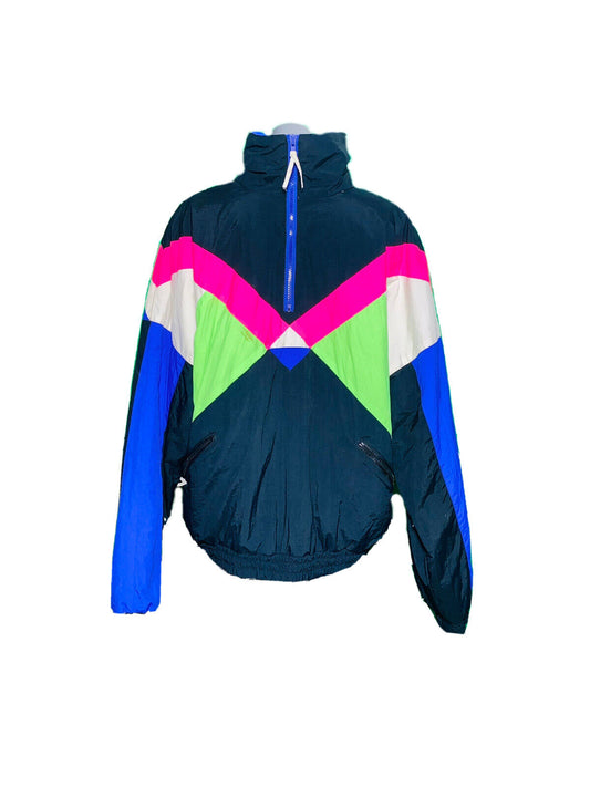 DUAL CONTROL 90’s MULTI COLOURED VINTAGE SHELL JACKET SIZE L