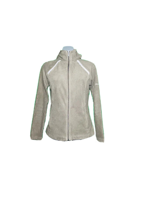 BROWN HOODED COLUMBIA VINTAGE FLEECE SIZE SMALL