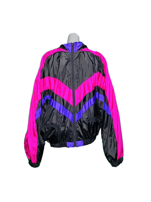 FUNKY MULTI COLOUR VINTAGE 90’s SHELL JACKET SIZE XL