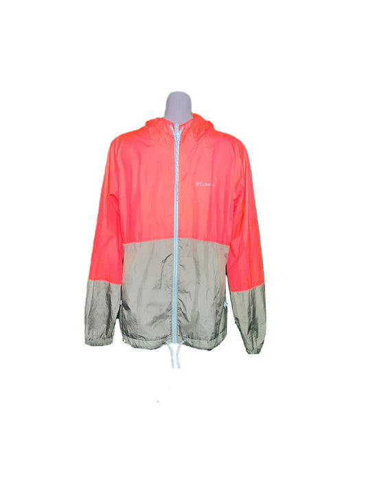 COLUMBIA NEON ORANGE AND GREEN SIZE L JACKET